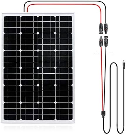 Wolfwill Solar Panel Adapter Cable para CC 5,5 mm x 2,1mm - conector do adaptador de carga universal para todo o painel solar de energia