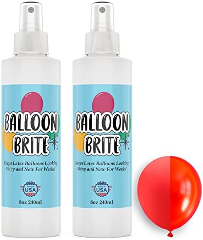 [2 pacote - total de 16 onças] Spray de alto brilho de balão para balões de látex - brilho de spray de balão para um acabamento elegante