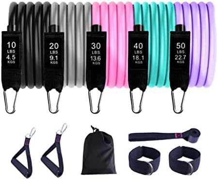 Lukeo 11 PCs/Conjunto de 100 lb 150lb Bandos de resistência Treinamento de fitness TPE TPE Treinamento de fitness