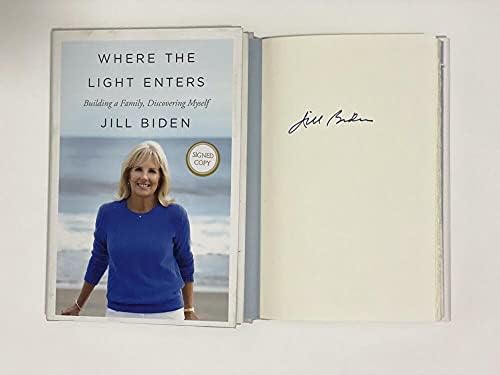 Primeira -dama Dra. Jill Biden assinou o autógrafo onde a luz entra Livro G - esposa de Joe Biden, Segunda Dama dos Estados