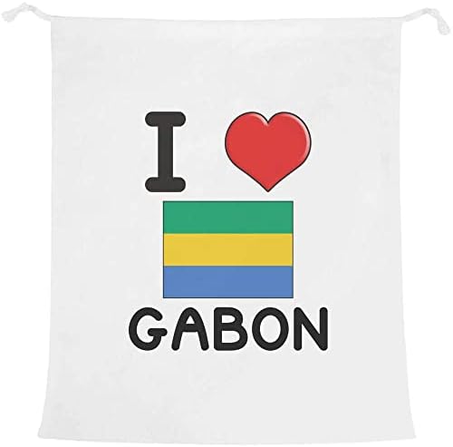 Azeeda 'I Love Gabão' Lavanderia/Bolsa de Lavagem/Armazenamento