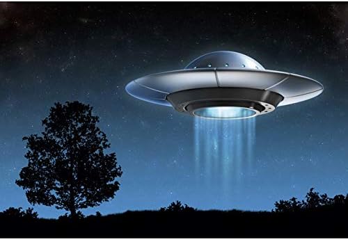 Dorcev 10x6,5ft UFO Espaçohip Flying Night Night Alien Faculdade Fotografia Antecedentes UFO Invasão Terra Ficção científica