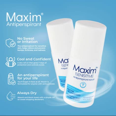 Máximo de lenços antiperspirantes de força clínica sensível e pacote desodorante, desodorante para homens e mulheres, desodorizante