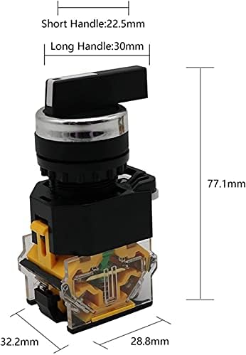 CEKGDB 22MM MATELA SELECTOR Chave rotativa trava momentânea 2NO 1NO1NC 2 3 Posição DPST 10A 400V Power Switch On/Off