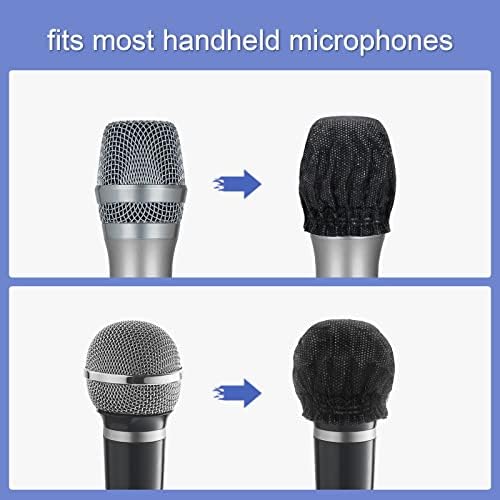 Microfone descartável de Bilione Windscreen Sanitário, 200 PCs Limpe as capas de microfone sem tecido, substituição perfeita
