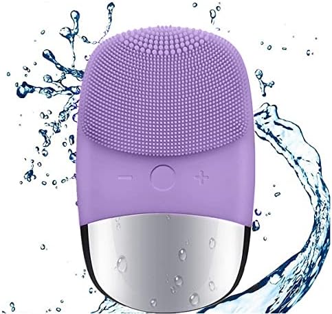 Brush de limpeza facial megan, lavadora de face de silicone elétrico recargente USB, massageador facial sônico à prova