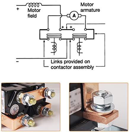 Contator de reversão do estilo AUMTONI SW202 para Albright Electric, 48V DC 400A, Solenóide do Carrinho de Golfe de Serviço Pesado,