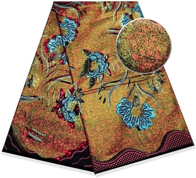 Tecido africano by the quintal 6 jardas ankara estampas africanas tecidos cera de ouro real algodão para costurar