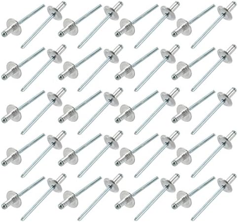 40 PCs 4mm x 8mm de alumínio aberto grande flange cegos cegos