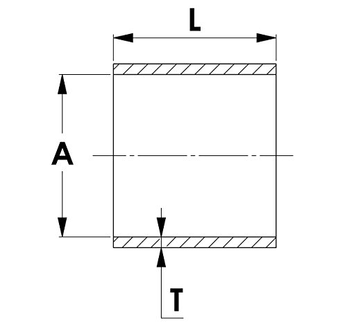 HPS 8 ID, 12 Comprimento, mangueira de tubo de acoplador de silicone, alta temperatura reforçada de 6 camadas, 15 psi máx. Pressão,