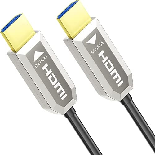 NUETEK HDMI Cabo de fibra óptica de 30 pés 4k 60Hz HDMI2.0B 18GBPS HDR ARC HDCP2.2 3D Slim Flexible for HDTV Projector