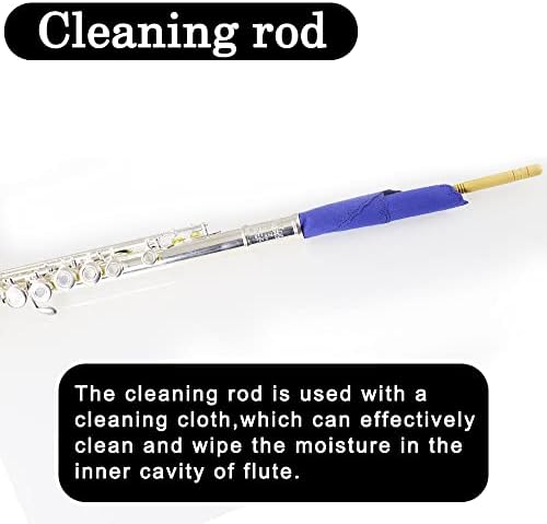 Kit de manutenção de cuidados com limpeza de flautas, óleo -chave, graxa de cortiça, cotonete, pano de limpeza, pincel de limpeza de