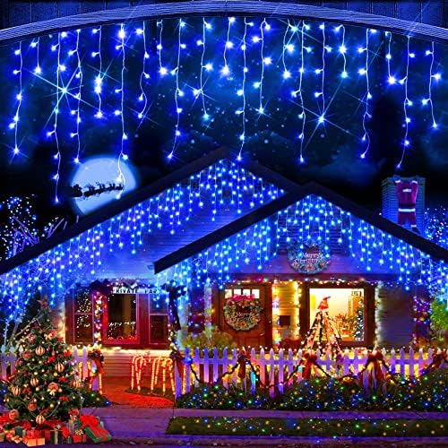 Xurisen 132ft Christmas Lights Decorações ao ar livre, 1280 LED 8 Modos Curta