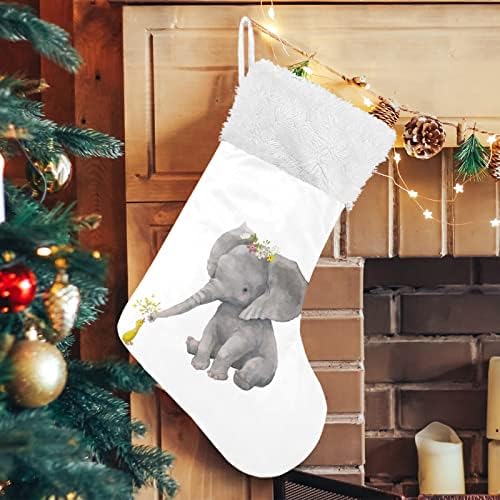 Tarity Christmas meias 1 pacote grande 18 em meias de natal com animais fofos lareira de pato elefante pendurado