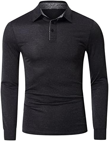 Autumn de outono de inverno de cor sólida cor longa golfe de golfe camiseta moda moda slim buttons de pullover top blusa