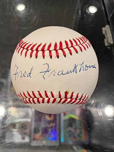 Fred Frankhouse Braves Dodgers Cardinals Single Signed Baseball JSA raro - Bolalls autografados