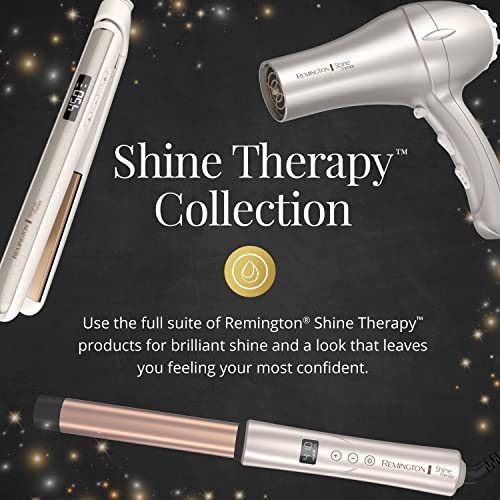 Remington Shine Therapy Argan Oil & Keratin Infused 1 polegada Reta Curling Wand para ondas soltas, inclui luva de calor