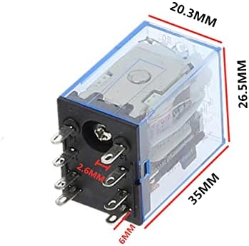 Relé de potência Zaahh 10pcs My2nj 110V Relé miniatura da bobina AC DPDT 2NO 2NC 8 pinos 5A 240VAC my2n-j hh52p