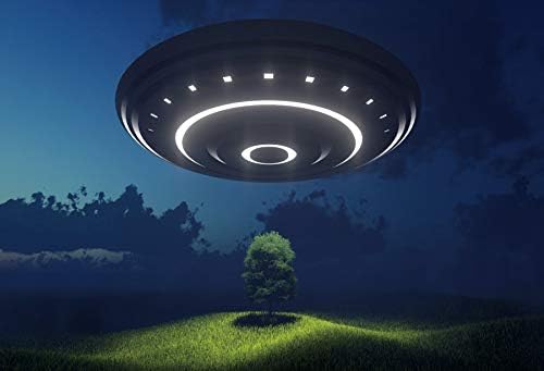 Dorcev 9x6ft UFO Espaço de pano de fundo Voador campo