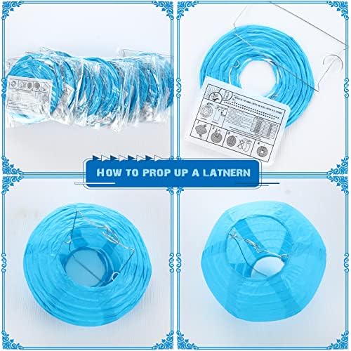 30 PCS lanternas de papel japonês chinês 6 polegadas redondo lanternas decorativas para decoração de casa Asia Ball Paper