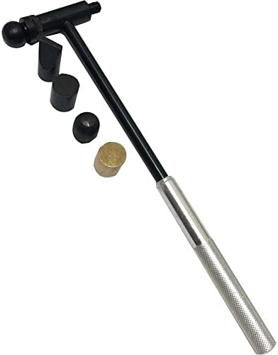 Omex de 7,5 polegadas de Crafter Hammer I 6 em 1 - Brass, nylon, cúpula arredondada, plana, cabeça padrão e cabeça curva