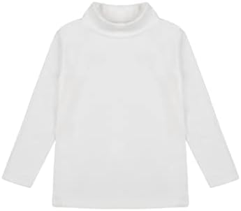 Kaerm Kids meninos meninos algodão Turtleneck Top quente Mangas compridas básicas Tops térmicas Tops de camisetas de camisetas