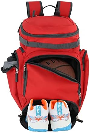 Bolsa de mochila de basquete Goloni com compartimento grande de sapatos e bola, mochila de futebol, beisebol, softbol, ​​bolsa