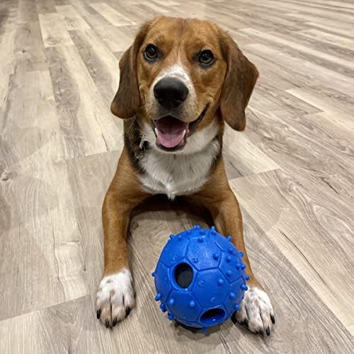 Dispensador de tratamento de cão Socceroo Ball de QI - Bola de 4,7 de 4,7 de 4,7