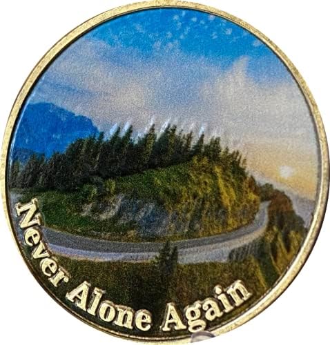 Nunca sozinha novamente Mountain Road Color Medallion Sobriedade Chip