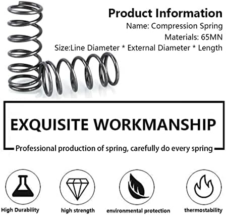 Hardware Pressão da mola Compressão Spring Pressão Fio da mola Diâmetro de 4,0 mm, diâmetro externo 30 mm, comprimento 20mm-300mm