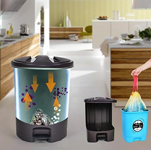 Xzrwyb pedal lixo criativo de plástico com lata de lixo de capa para a sala de estar da cozinha do banheiro em casa, 8l