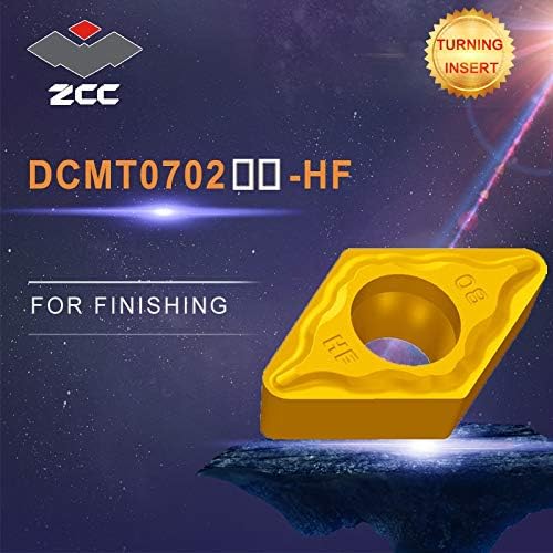 FINCOS CNC Torno insere 10pcs/lote dcmt 0702 Inserções de torneamento de carboneto cimentado revestido a hf para acabamento em