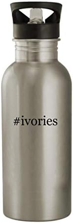 Presentes de Knick Knack ivories - garrafa de água de aço inoxidável de 20 onças, prata