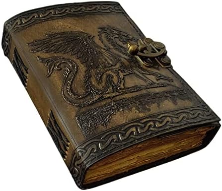 INCANTAÇÕES DA DRAGON DRAGON DRAGON | Livro antigo | Presente incrível - 200 Grimoire de peito artesanal