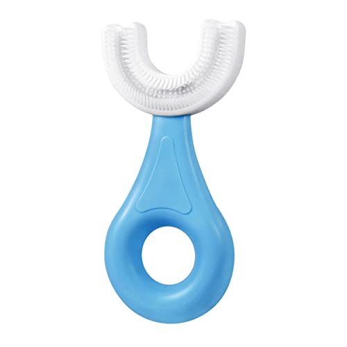 Escova de dentes em forma de U Soobei, pincel de silicone de grau de alimento, design de limpeza de dentes orais de 360 ​​°