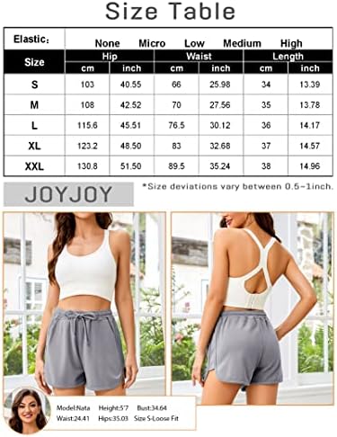 Joyjoy Mulheres Surias Surias confortáveis ​​Lounge Athletic Shorts Casa elástica com bolsos com roupas de exercícios