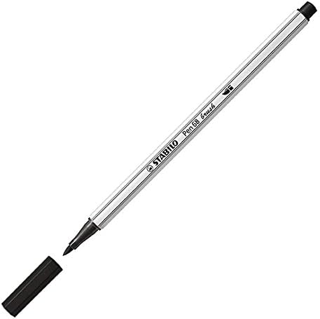 Caneta de fibra premium de Stabilo com caneta de ponta de escova 68 pincel - pacote de 24 - cores variadas