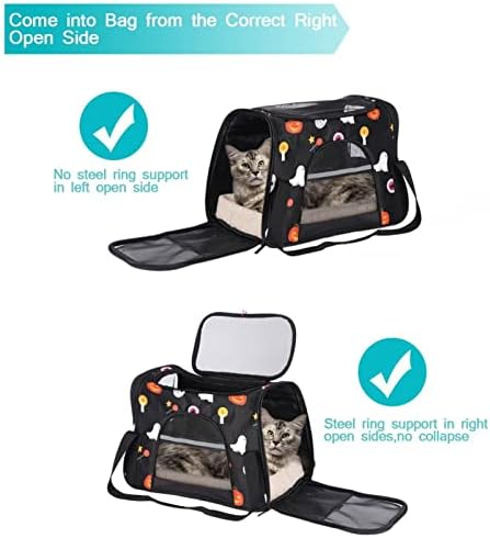 Portador de animais de estimação Pattern_Hallowen Soft-sided Pet Travel portadores de gatos, cães cachorros confortam portátil portátil