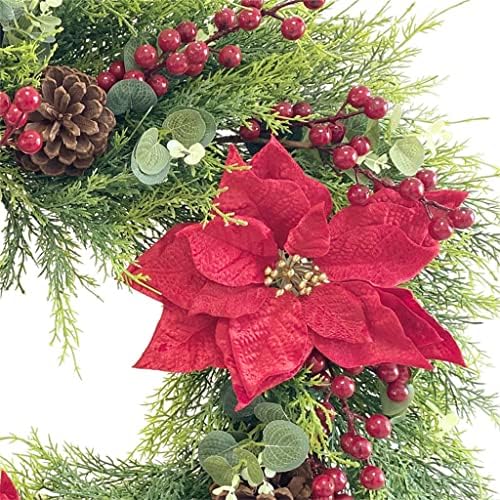 Simulação WYFDP Christmas Wreath Wreath Pine Cone American Holiday Door Decoration Wrinal