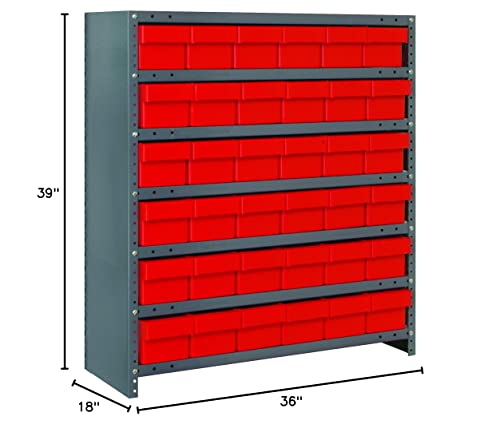 Sistemas de armazenamento quântico CL1839-602RD Sistema de prateleiras fechadas com gavetas super tuff euro, 36