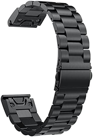 Buday 26 mm Redunda rápida 22mm Solução de faixa de relógio de aço inoxidável para Garmin Fenix ​​7 7x Watch EasyFit