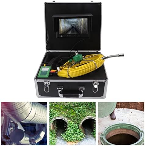 Endoscópio industrial, câmera de inspeção de borescope digital LCD de 9 polegadas HD, câmera de serpente de drenagem à prova d'água