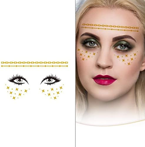 Maquiagem glitter Face Freckle Gold Metal Costum a dizer que os adesivos enfrentam sardas temporárias para o bastão e