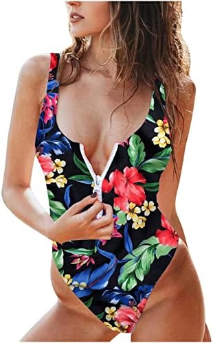 SCKARLE 1/4 TIMAS DE NADEIRA DE ZIPPER PARA MULHERES PRIMEIRA DE BIKINI PRIMA