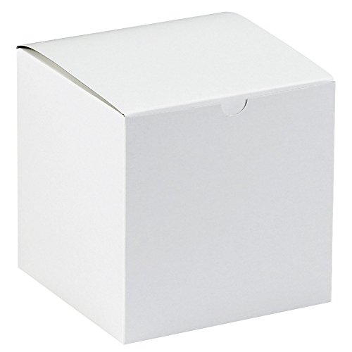 Caixas de presente de suprimento de pacote superior, 8 x 8 x 8 1/2 , branco