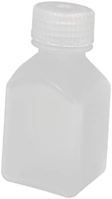 X-dree 50ml de plástico quadrado transparente de boca larga amostra química reagente garrafa (flacone di reagente por Campioni