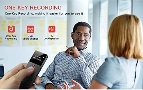 MXJCC Digital Voice Recorder Voice Attivated Recorder para palestras, reuniões, entrevistas de 8 GB de gravado de áudio mini