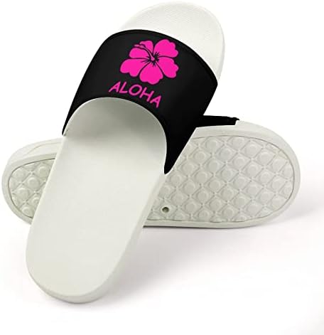 Aloha Hawaiian Flower House Sandals Non Slip Aberta dos dedos do pé para massagem Banho