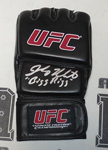 Johny Hendricks assinou o UFC Glove PSA/DNA CoA Autograph 173 177 158 Night Fight - Luvas UFC autografadas