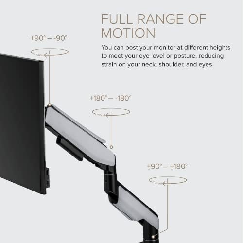 POUT E19 Monitor Ultrawide Braço-Aço premium Premium Totalmente ajustável Motivo completo Tilt giratória Rotate Monta Stand-mantém